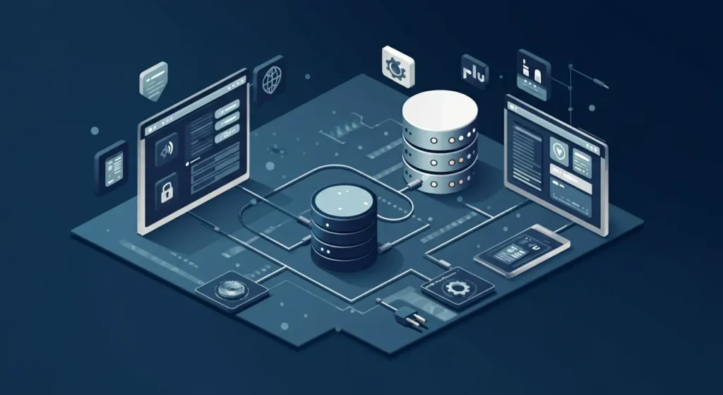 Illustration of PHPRunner connecting to MySQL database