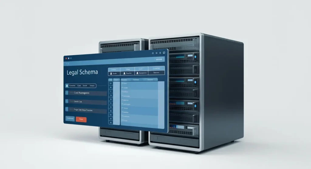 Illustration of database schema for legal case management system