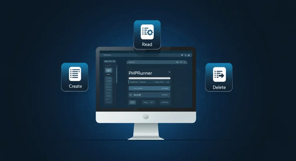 Illustration of testing CRUD operations in PHPRunner